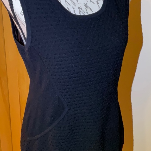 NWOT Rag & Bone black textured knit sleeveless top with mesh back on top half. L - Picture 13 of 13